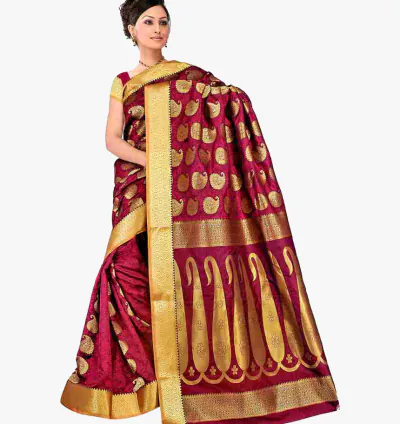 Maroon  Silk Saree
