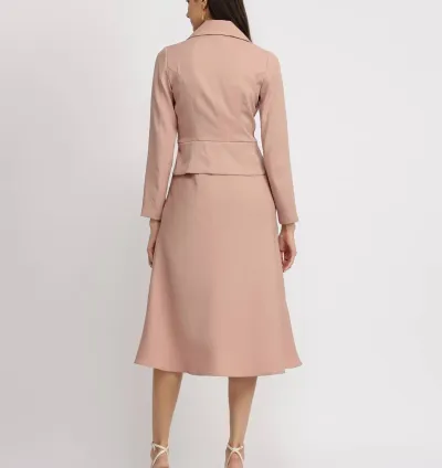 A-line Jacket Dress - Dusty Pink