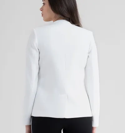 Open Front Blazer - White
