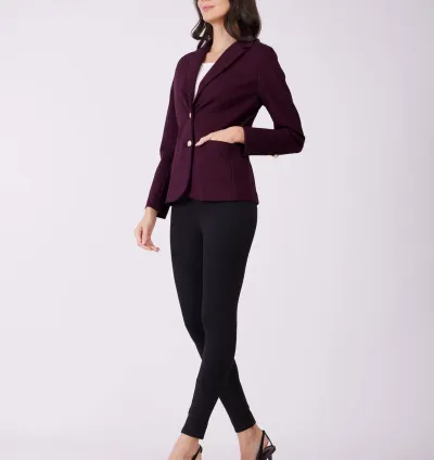 LivIn Single Breasted Blazer - Maroon