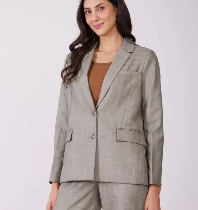 Single Breasted Blazer - Beige
