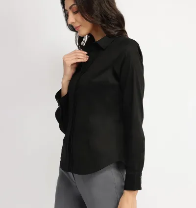 Cotton Shirt - Black