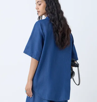 Dark Blue Denim Kurti