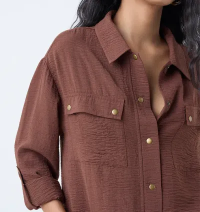 LOV Brown Crinkle - Texture Shirt