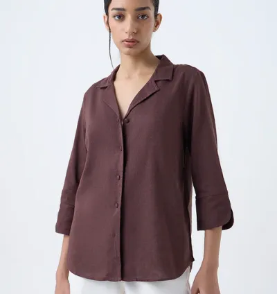 Dark Brown Solid Shirt 2